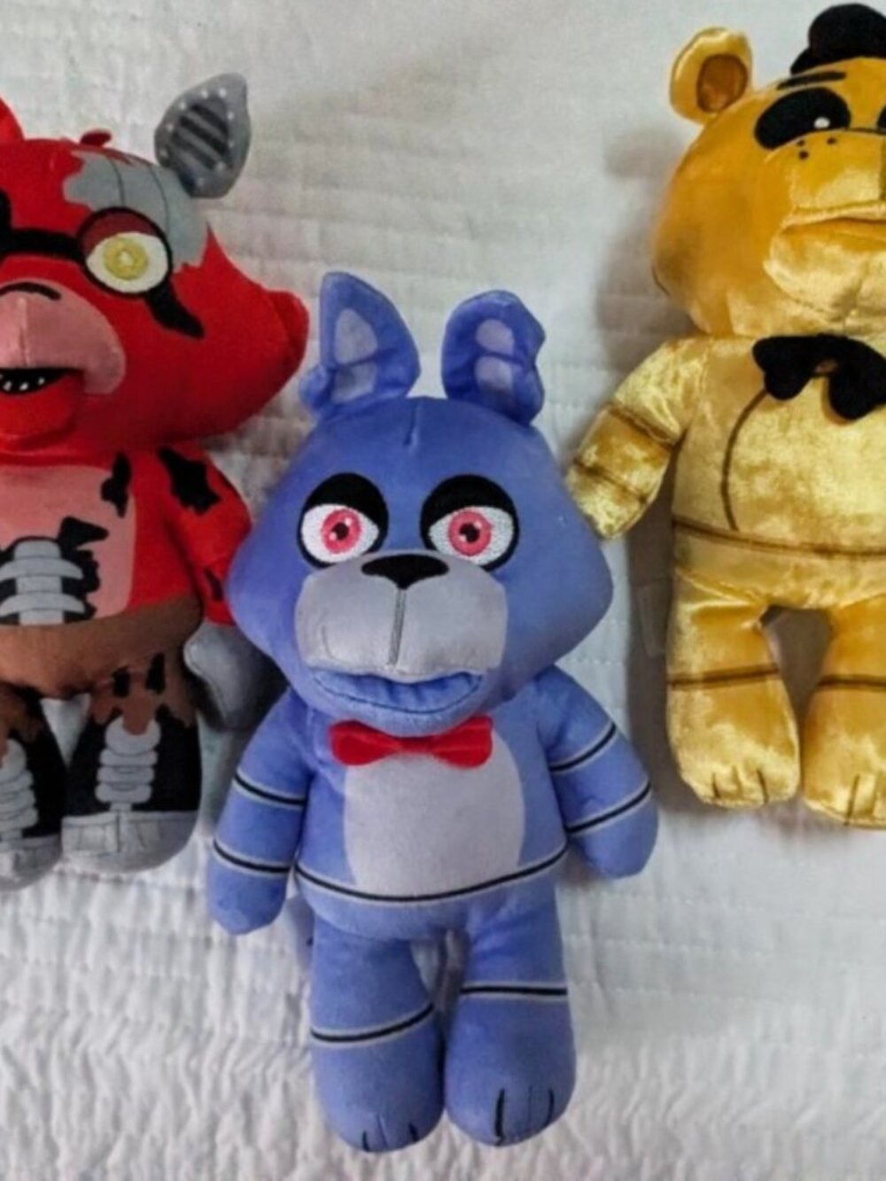 Official FNAF Plush Bundle Golden Freddy Foxy & Bonnie Five Nights at Freddy's
